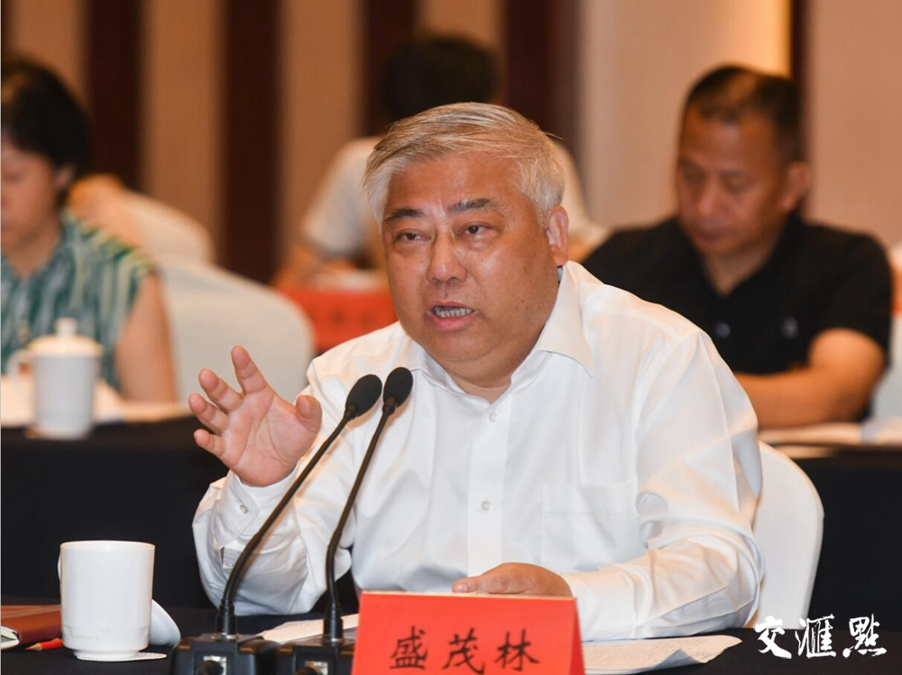 中央扫黑除恶第17督导组组长盛茂林通报前一阶段督导情况。交汇点记者 肖勇 摄